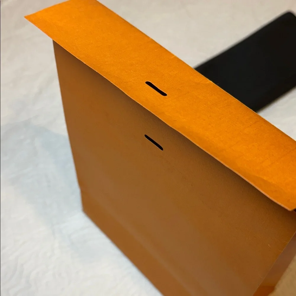 Louis Vuitton Vibrant Orange Gift Bag with Blue Ribbon - Picture 6 of 7